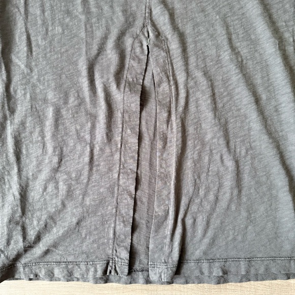 Velvet by Graham & Spencer olive green cotton slub jersey midi dress - Small - Picture 4 of 7